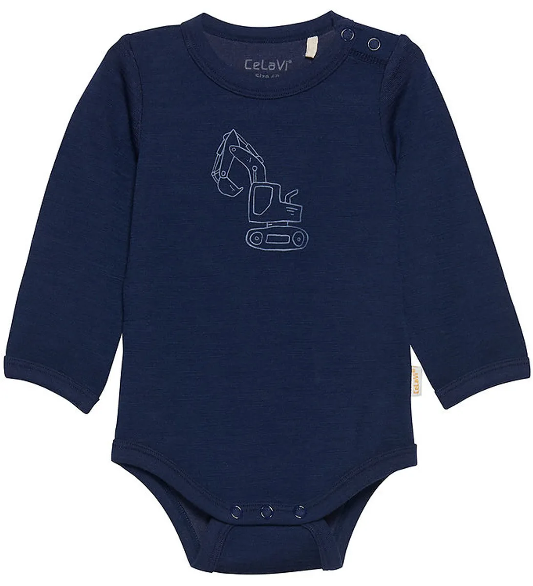 CeLaVi Body l/æ - Uld - Dark Blue m. Print