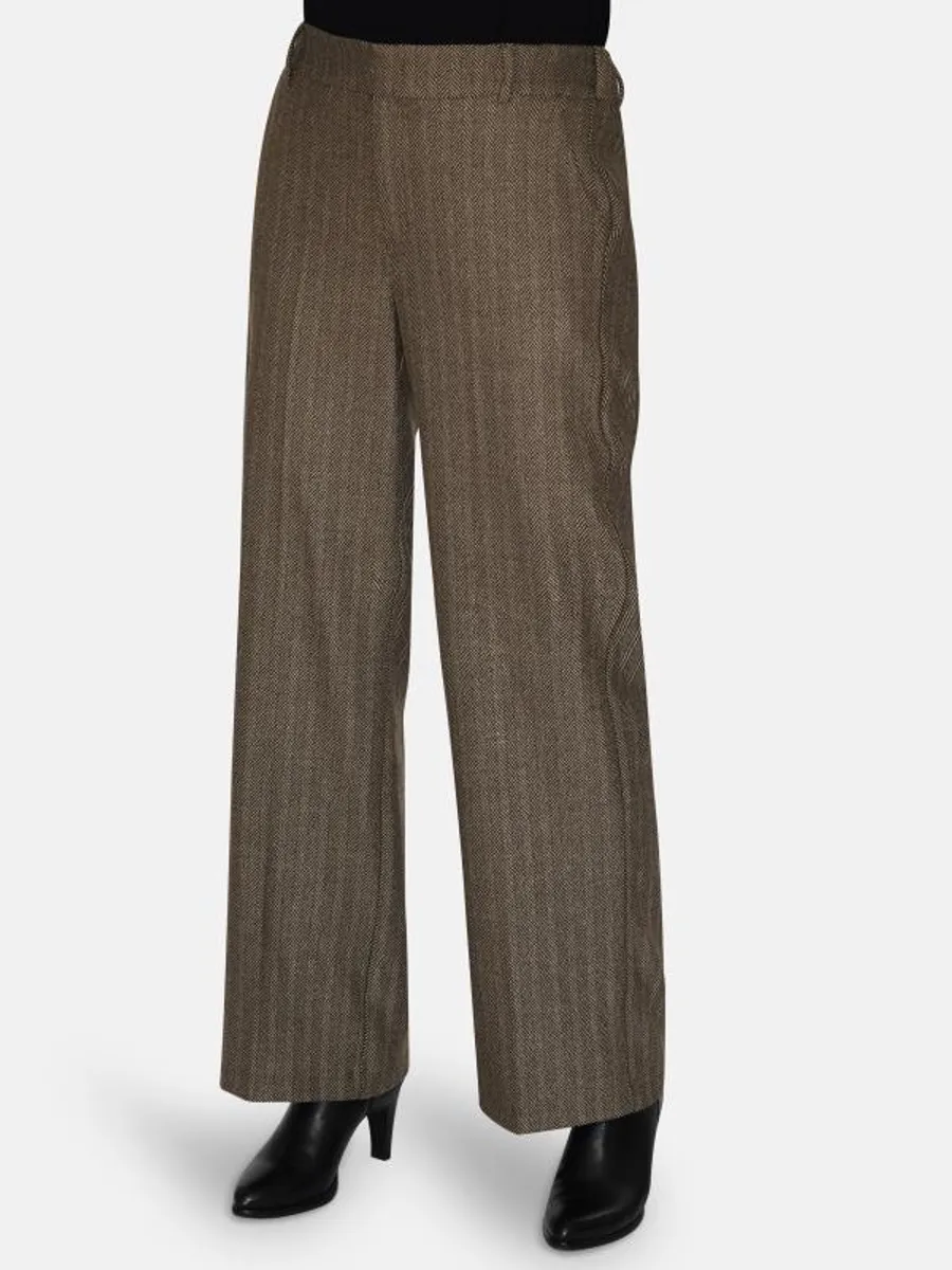 Cero Bukser - Wide Leg Pants - Herringbone