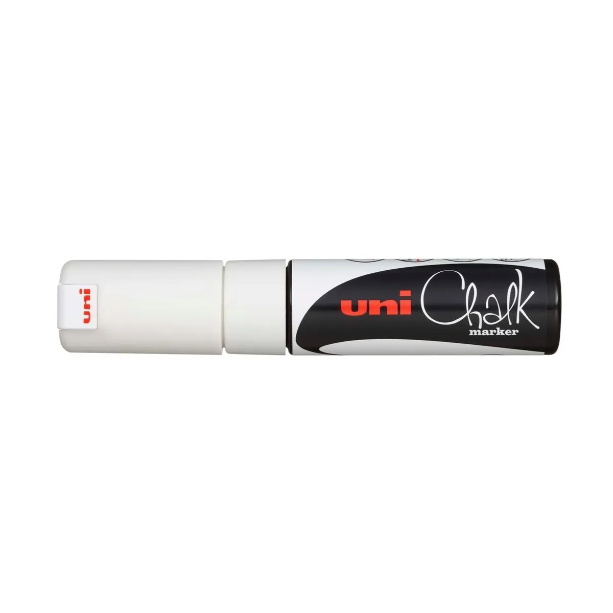 Chalkmarker Uni-ball PWE-8K hvid stregbr. 8mm