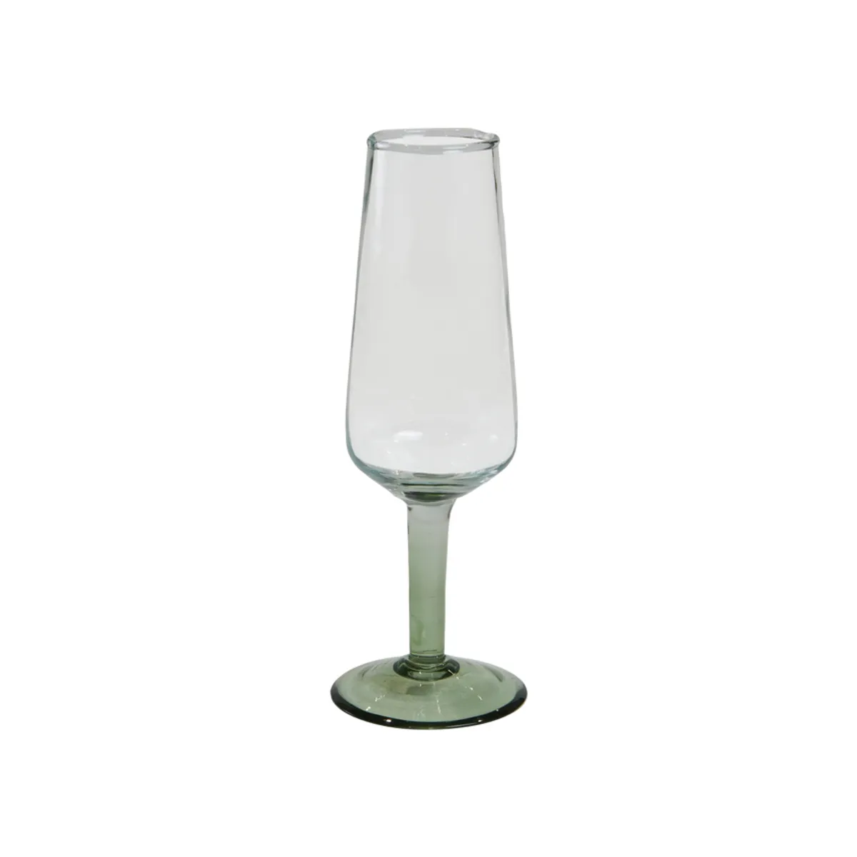 CHAMPAGNEGLAS GRØN FOD