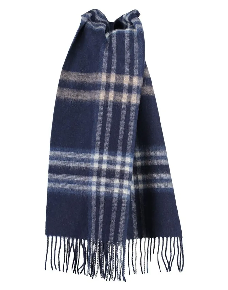 Checked wool scarf