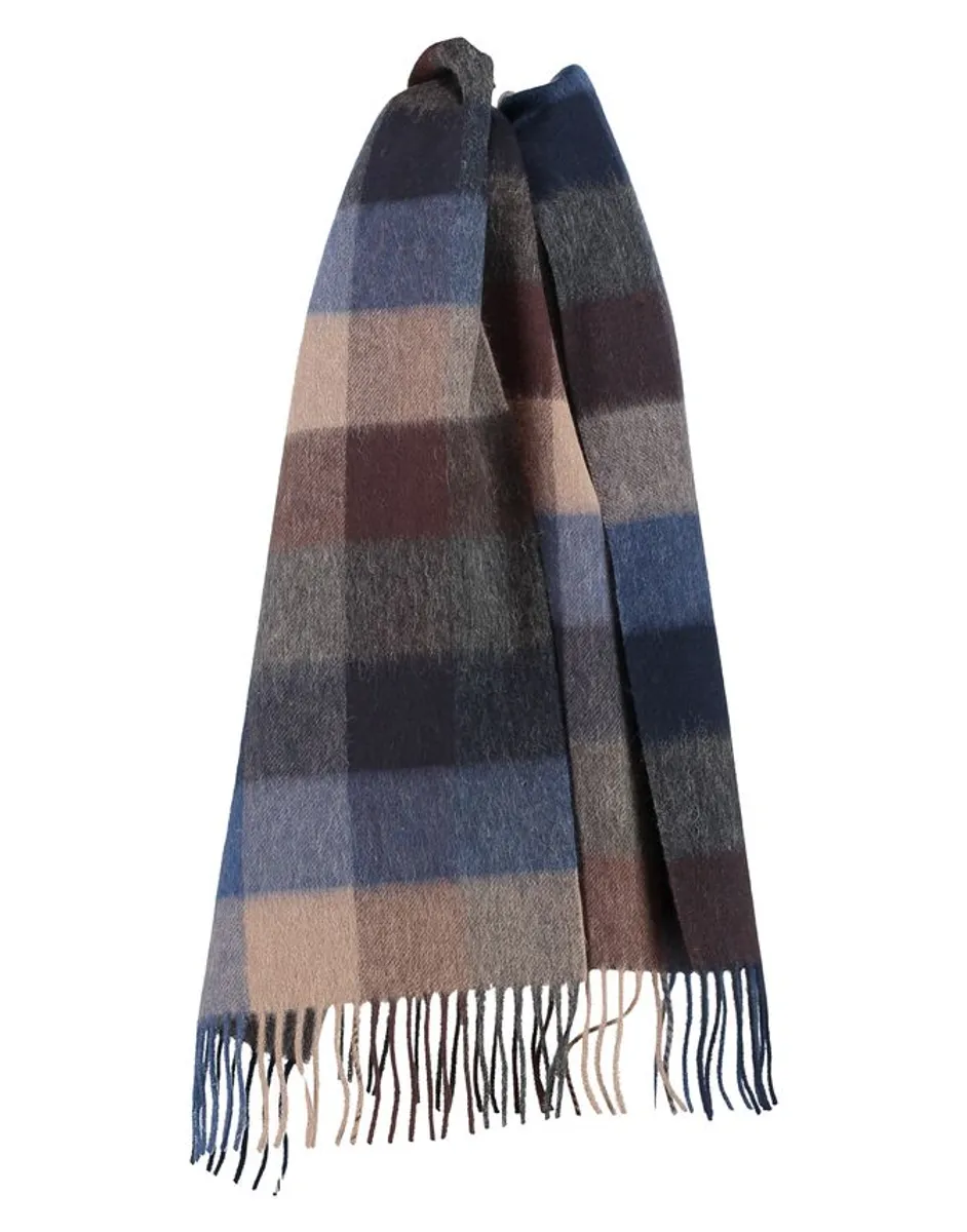 Checked wool scarf