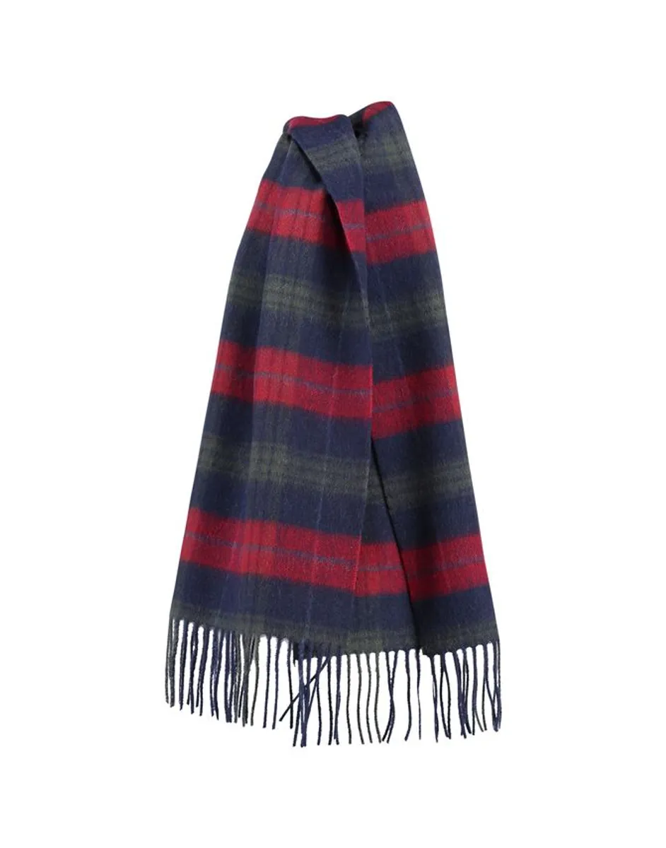 Checked wool scarf