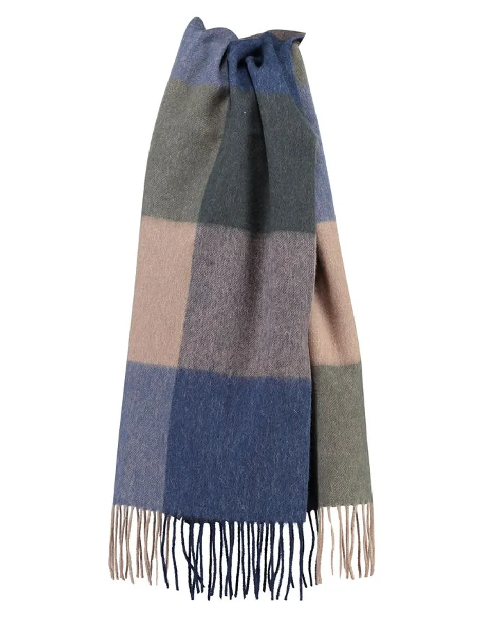 Checked wool scarf