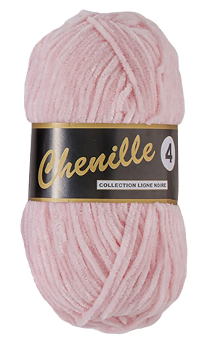 Chenille 4, baby lyserød, 50 g, nr. 710