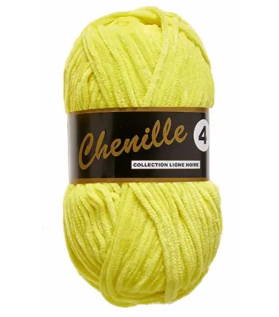 Chenille 4, citron, 50 g, nr. 512