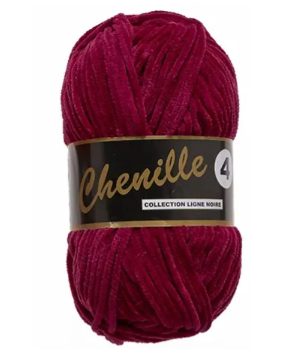 Chenille 4, kirsebær, 50 g, nr. 42