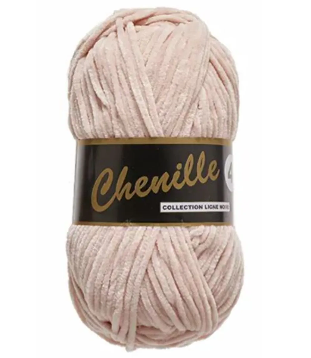 Chenille 4, lys rosa, 50 g, nr. 218