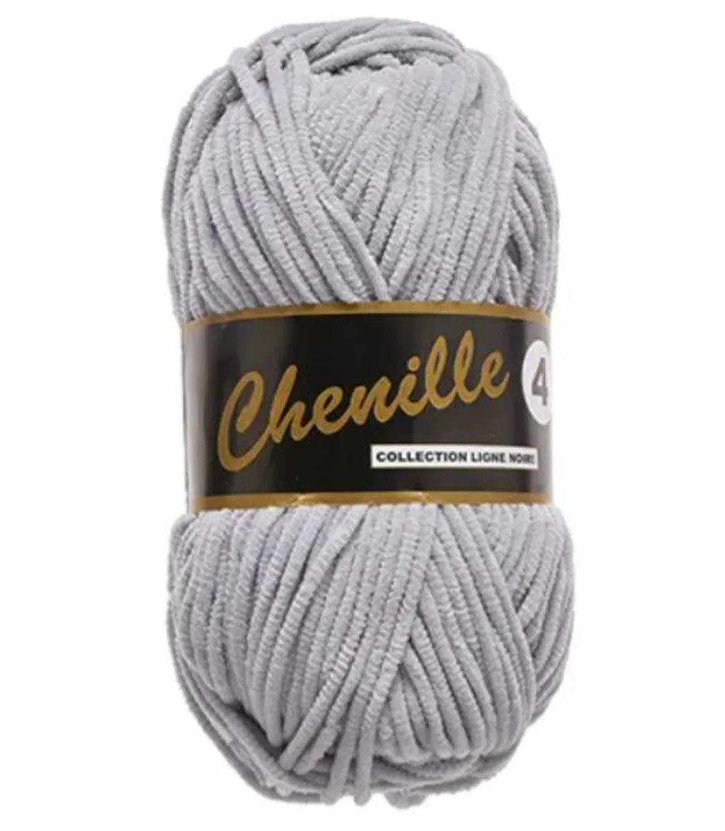 Chenille 4, lysegrå, 50 g, nr. 38