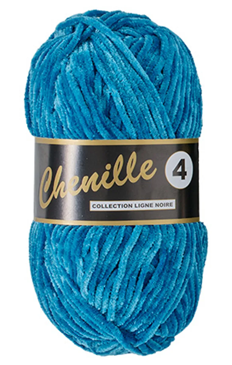 Chenille 4, mørk blå, 50 g, nr. 517