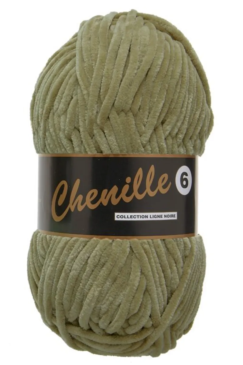 Chenille 6, army grøn, 100 g, nr. 27