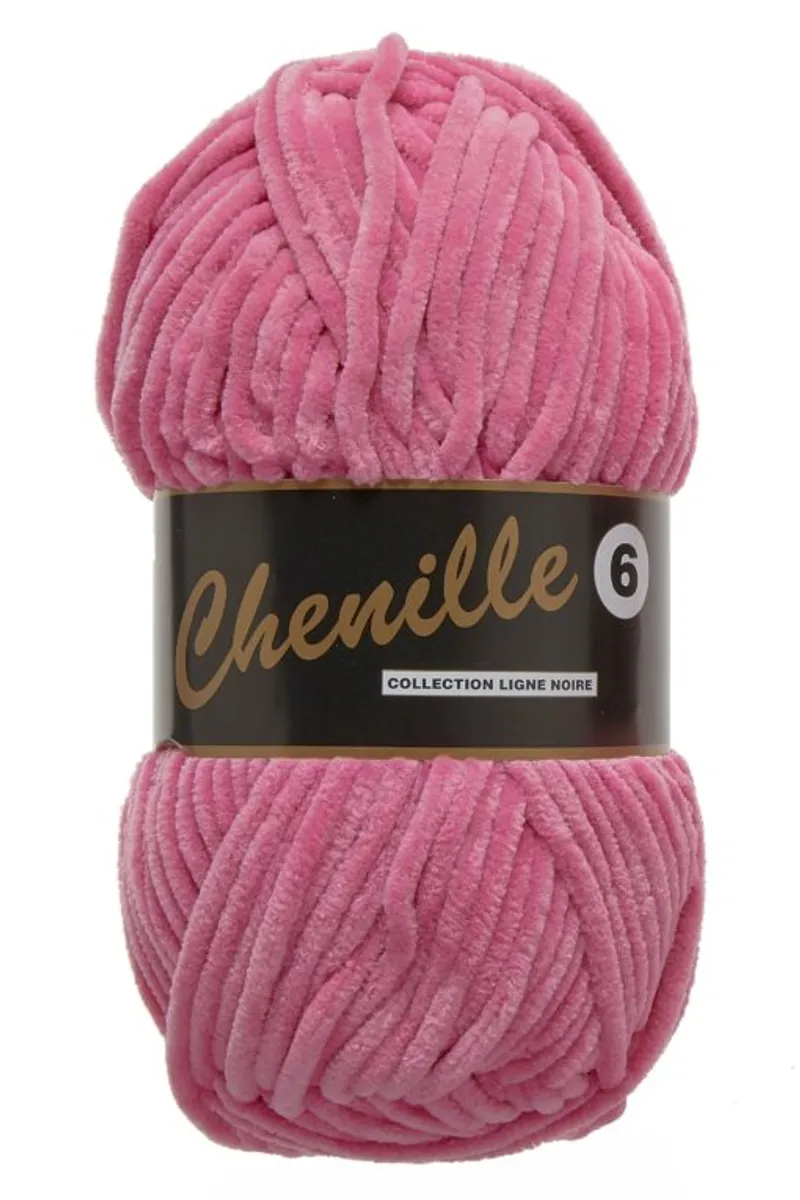 Chenille 6, dyb lyserød, 100 g, nr. 720