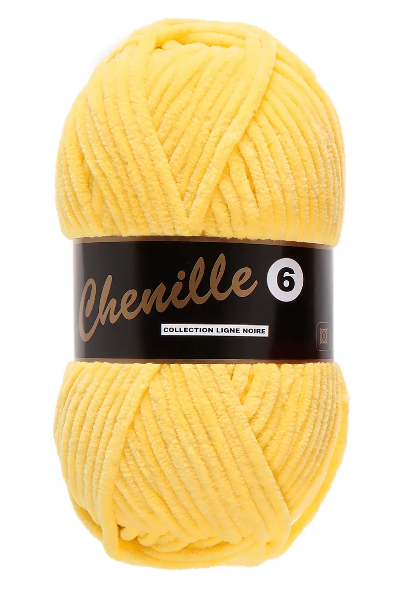 Chenille 6, gul, 100 g, nr. 510