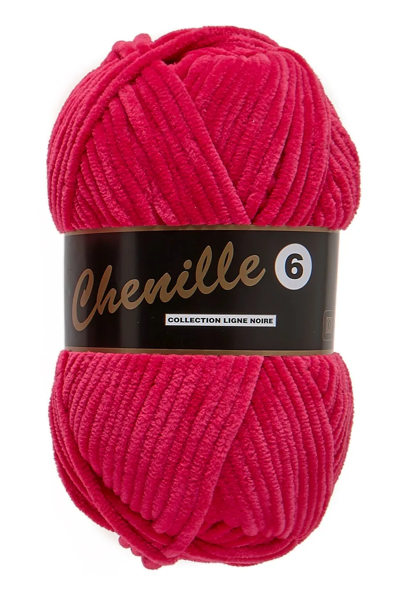 Chenille 6, hot pink, 100 g, nr. 20