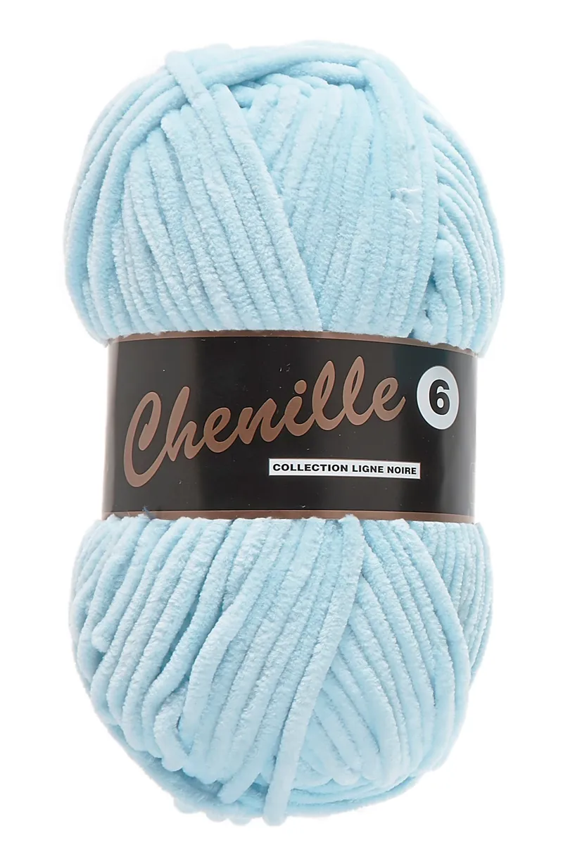 Chenille 6, isblå, 100 g, nr. 11