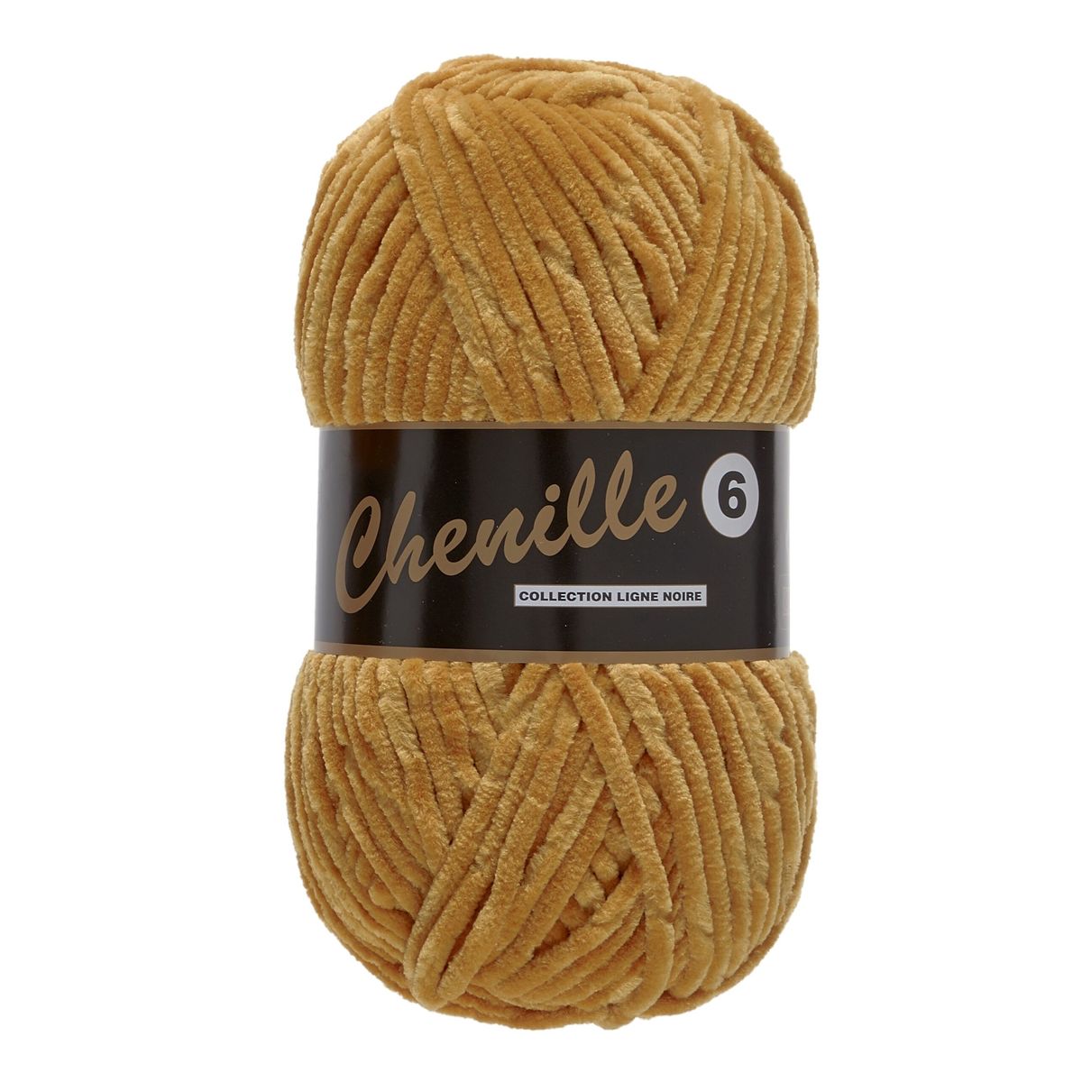 Chenille 6, karry gul, 100 g, nr. 520