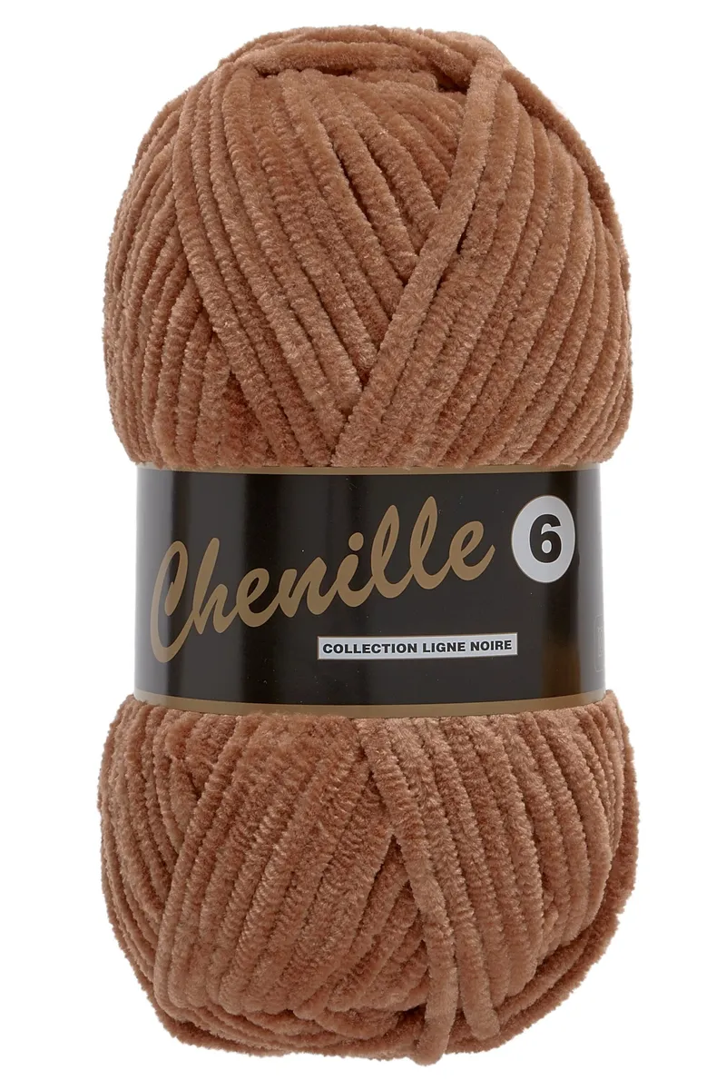 Chenille 6, lysebrun, 100 g, nr. 792