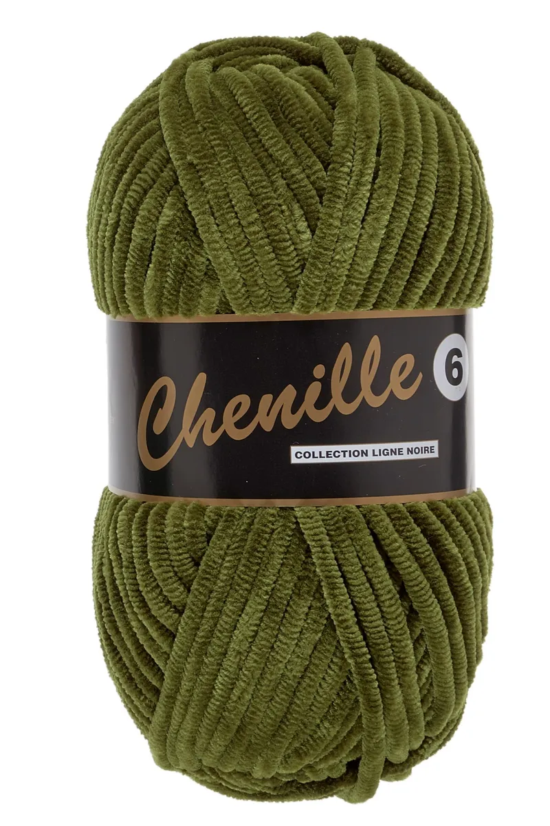 Chenille 6, mørk grøn, 100 g, nr. 26