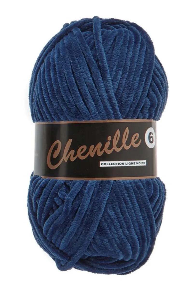 Chenille 6, mørkeblå, 100 g, nr. 890