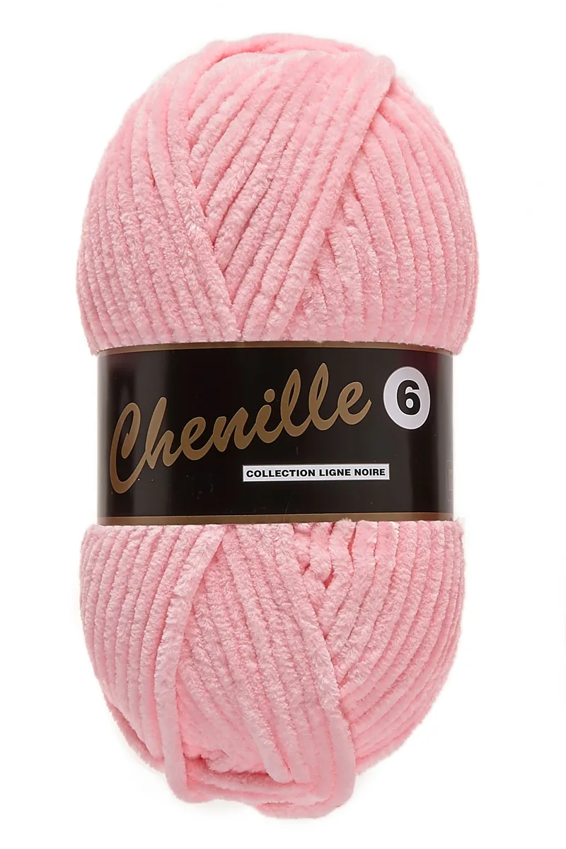 Chenille 6, sart rosa, 100 g, nr. 712