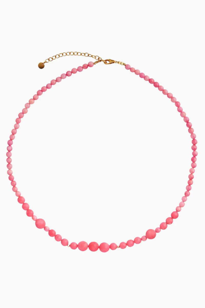 Cherie Bon Bon Necklace - Gold - Stine A - Lyserød One Size