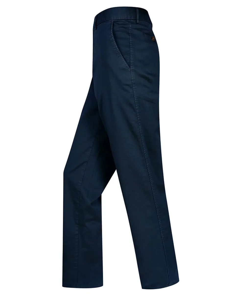 Chino buks, marineblå m. stretch - 30L