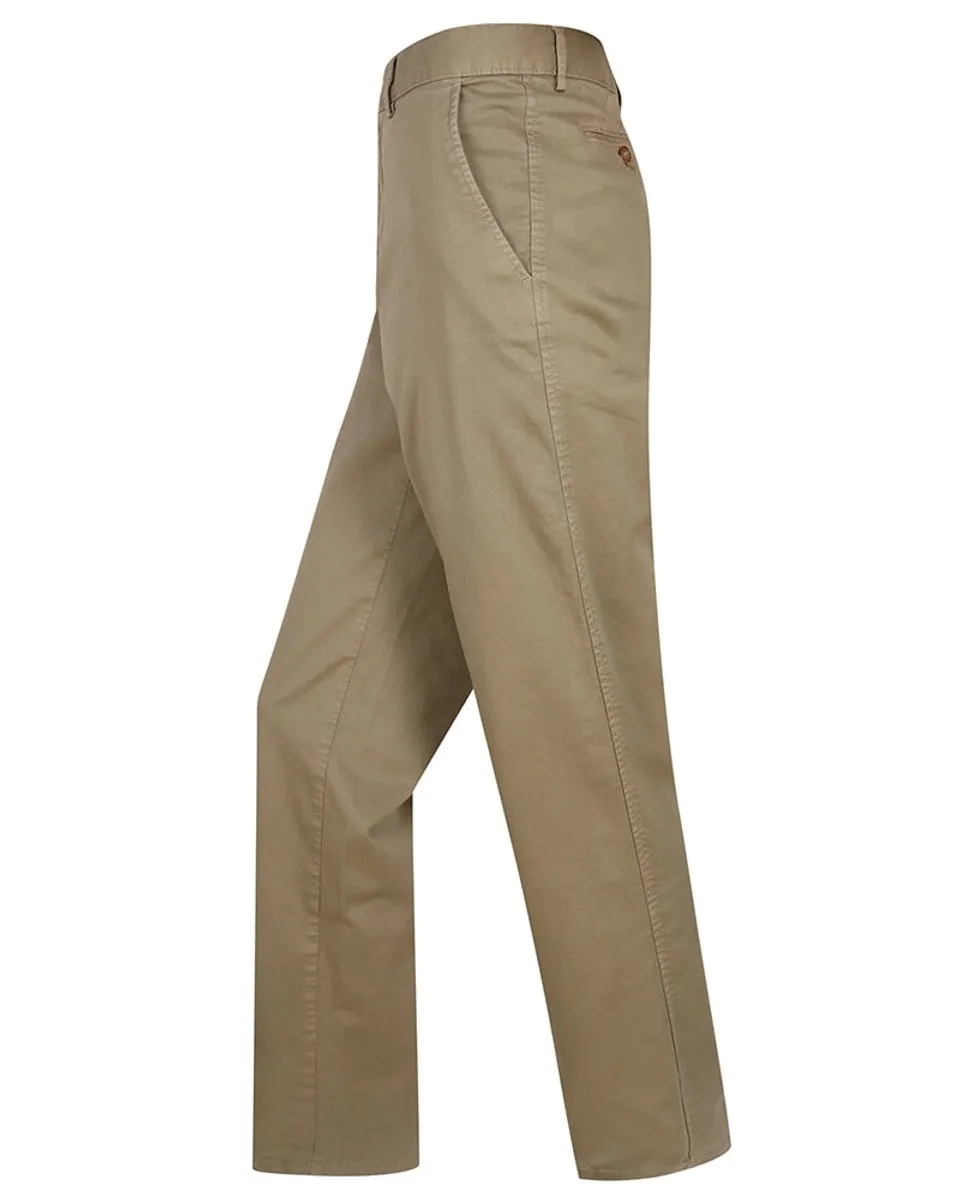 Chino buks, sandfarvet m. stretch - 30L