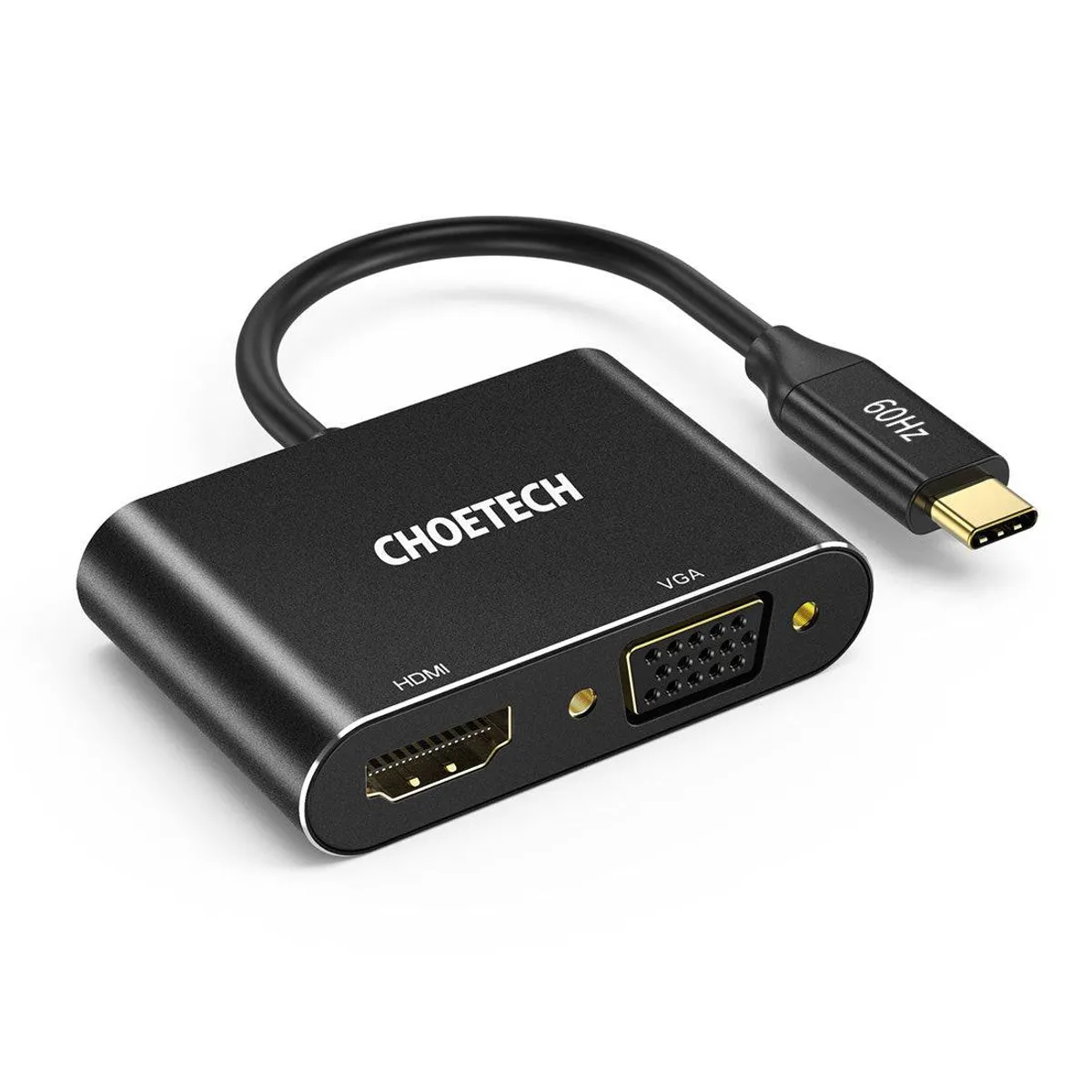 Choetech - HUB-M17 - USB-C til HDMI & VGA Adapter - 4K UHD