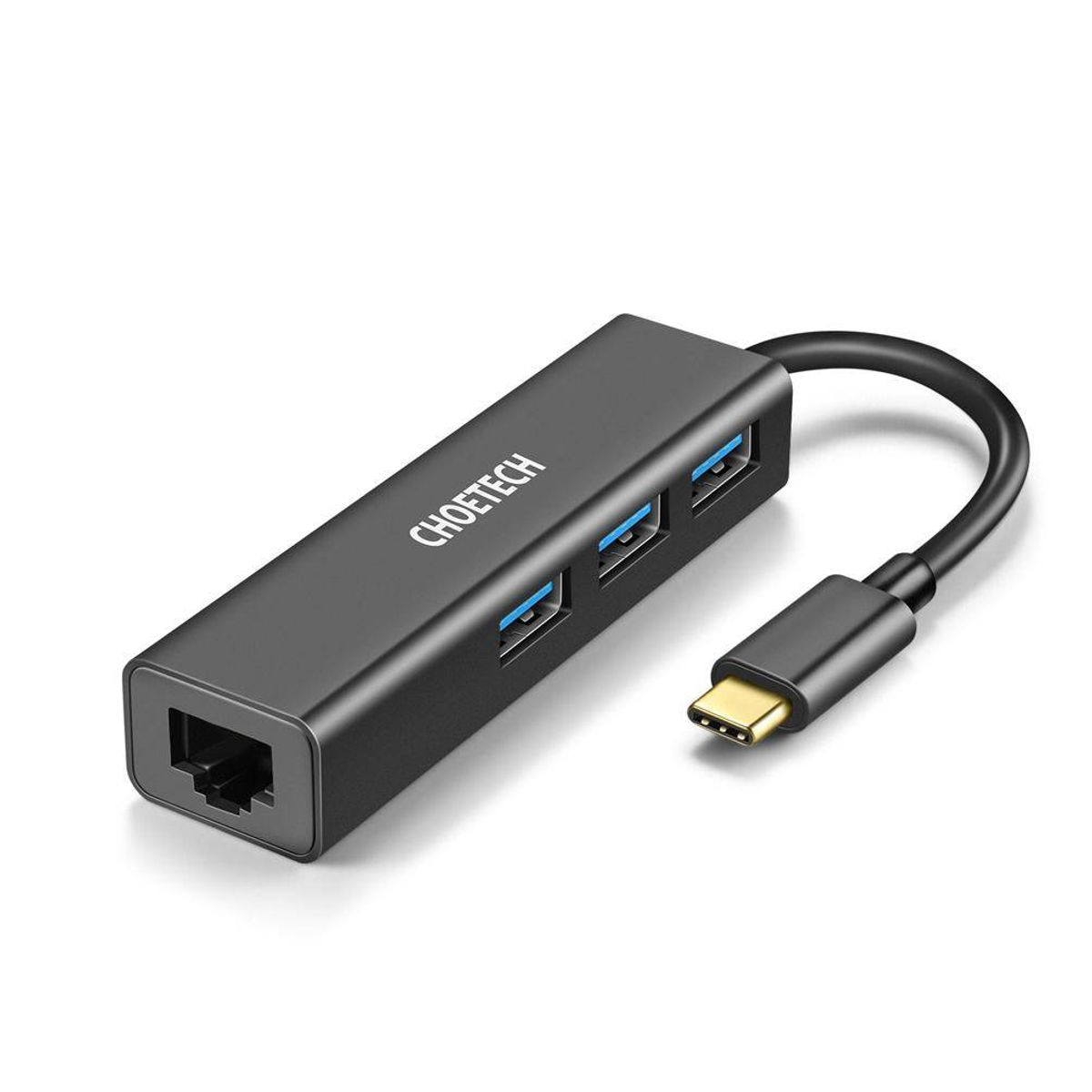 Choetech - HUB-U02 - USB-C 3.0 Hub - 3 x USB-A / 1 x RJ45 - 5 Gbit/s