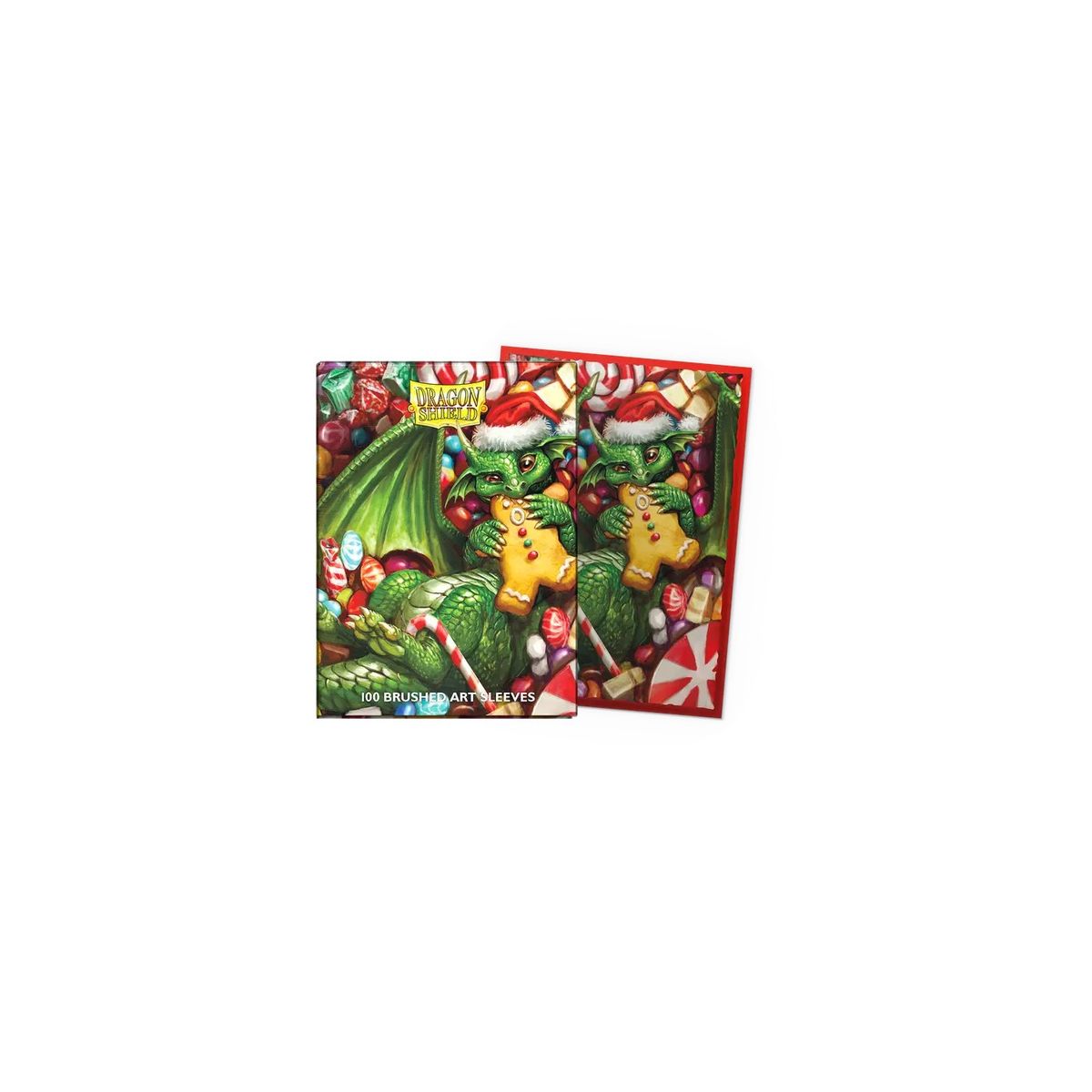 Christmas 2024 - Brushed art sleeves - 100 stk Plastiklommer - Dragon Shield