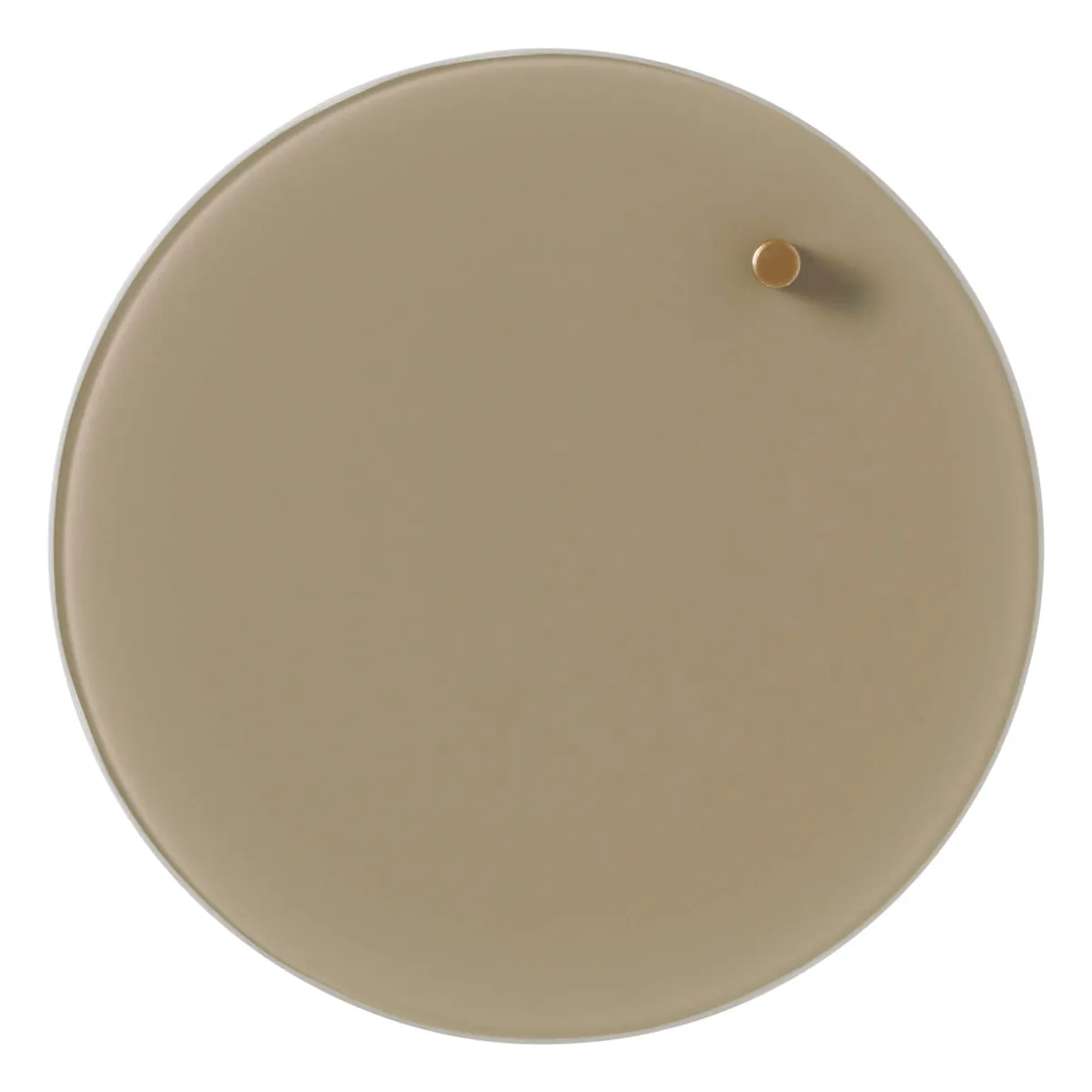 Cirkel 25 cm. Beige Magnetisk glastavle