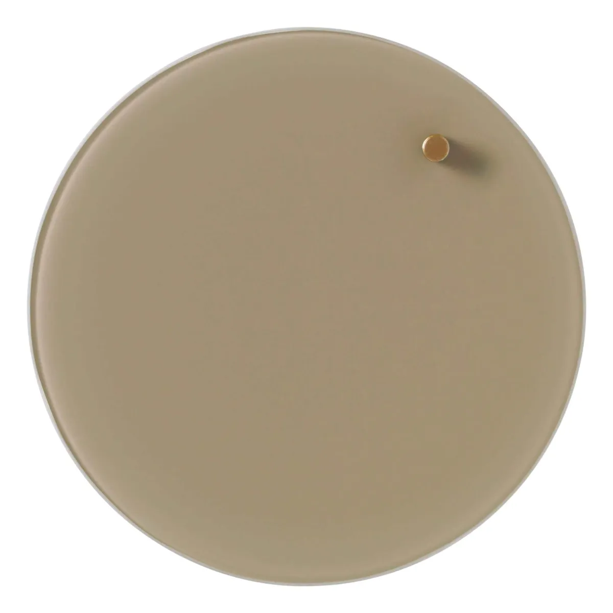 Cirkel 25 cm. Beige Magnetisk glastavle