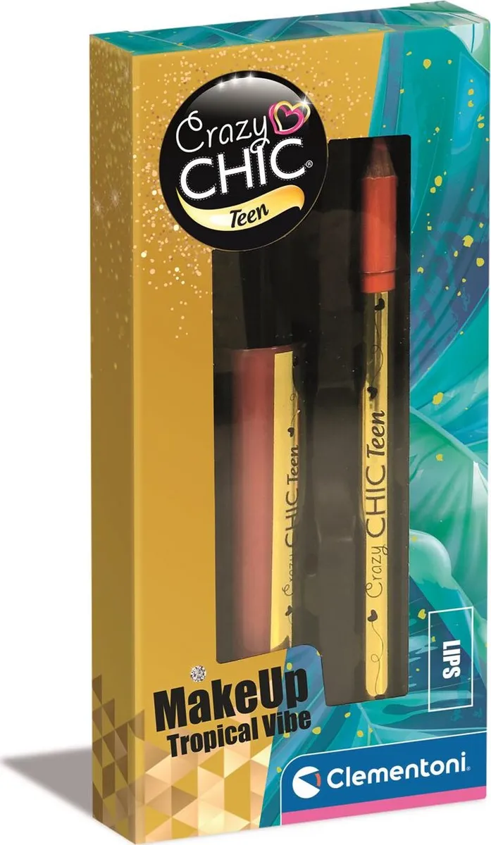 Clementoni - Crazy Chic - Lipgloss Sæt Til Børn - Lovely - Tropical