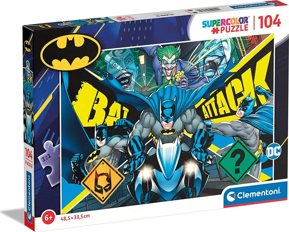 Clementoni Puslespil - Batman - Super Color - 104 Brikker