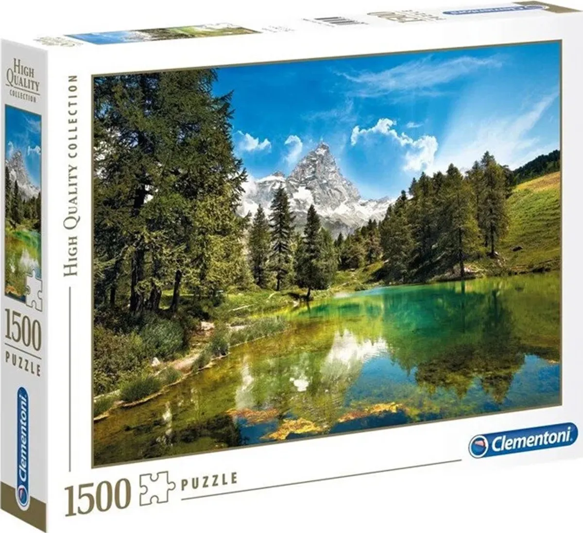 Clementoni Puslespil - Blue Lake - High Quality - 1500 Brikker