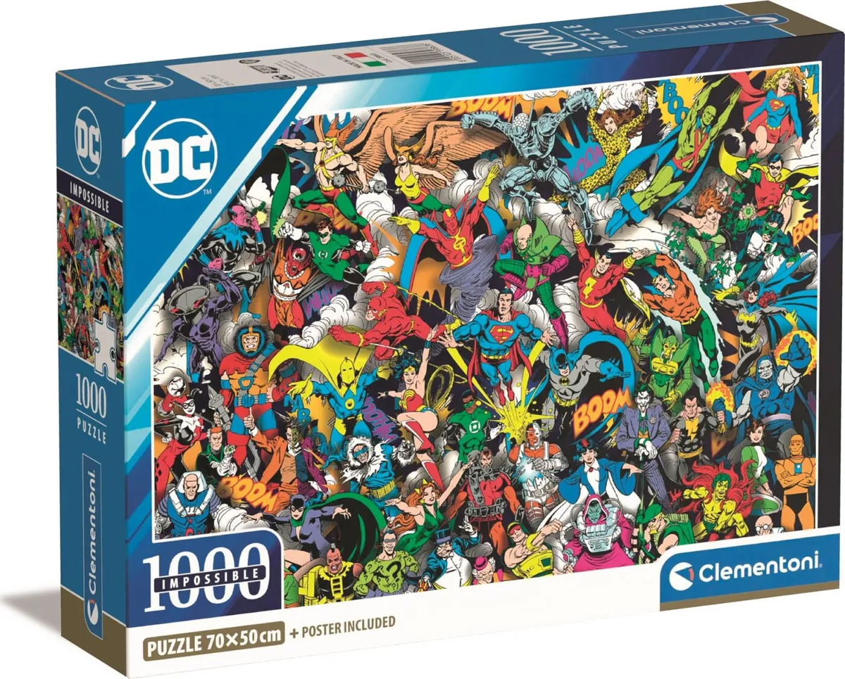 Clementoni Puslespil - Justice League - Impossible Dc Comics - 1000 Brikker