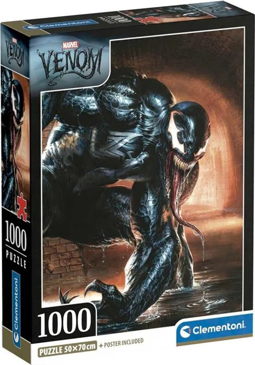 Clementoni Puslespil - Marvel Venom - High Quality - 1000 Brikker