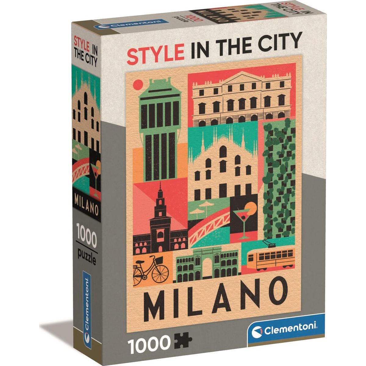 Clementoni Puslespil - Milano - Style In The City - 1000 Brikker