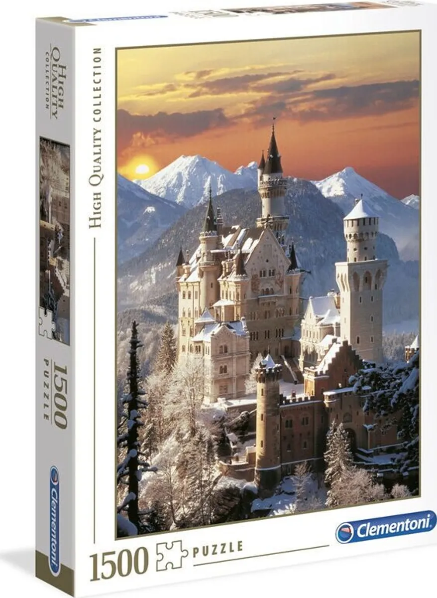 Clementoni Puslespil - Neuschwanstein - High Quality - 1500 Brikker