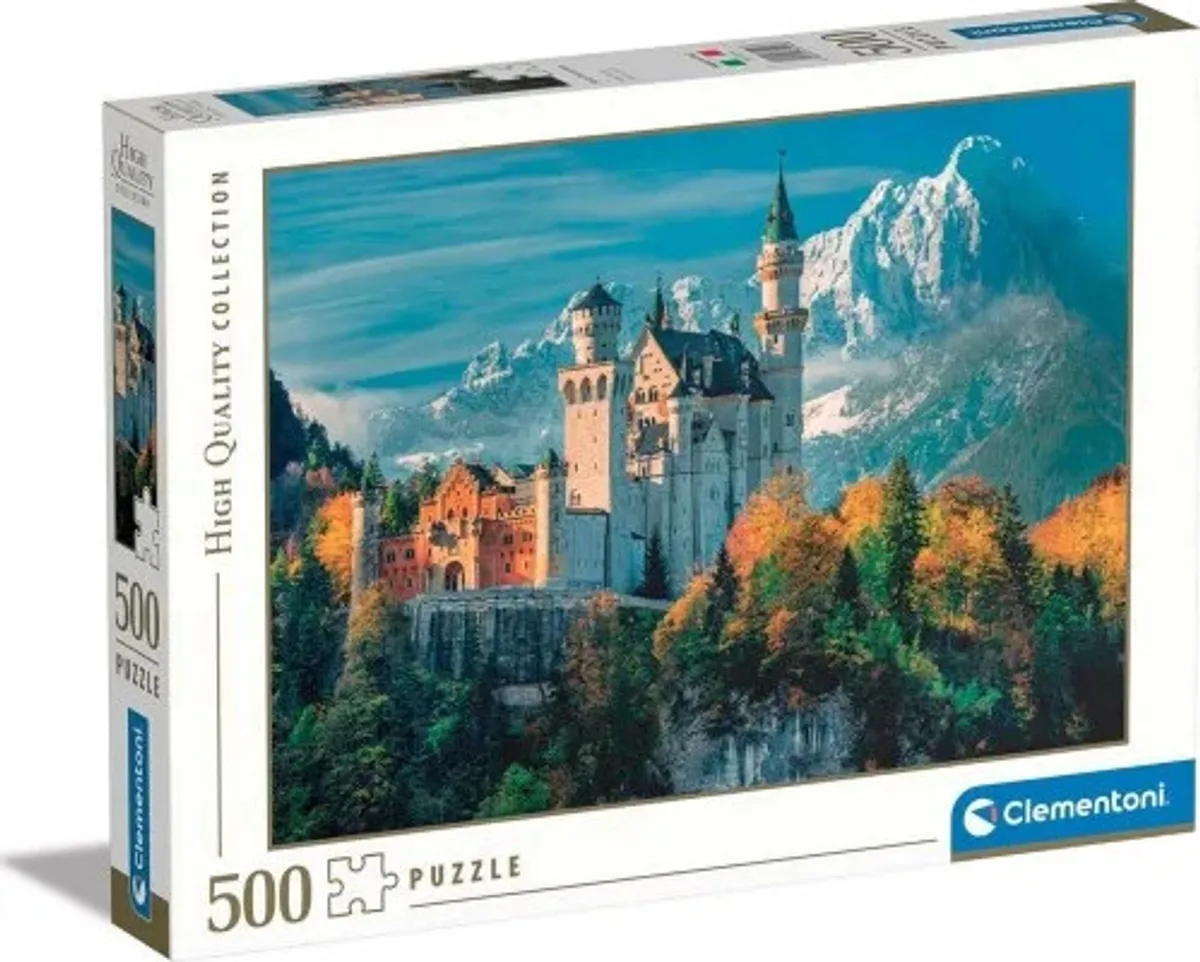 Clementoni Puslespil - Neuschwanstein - High Quality - 500 Brikker