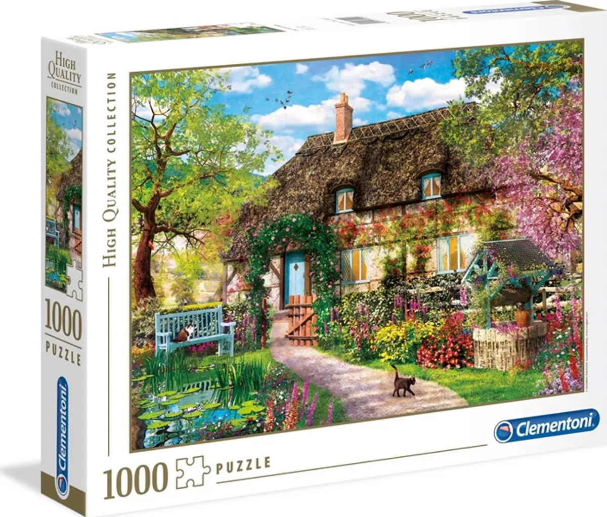 Clementoni Puslespil - Old Cottage - High Quality - 1000 Brikker