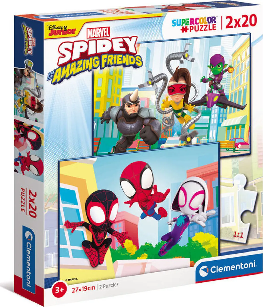 Clementoni Puslespil - Spidey And His Amazing Friends - 2x20 Brikker