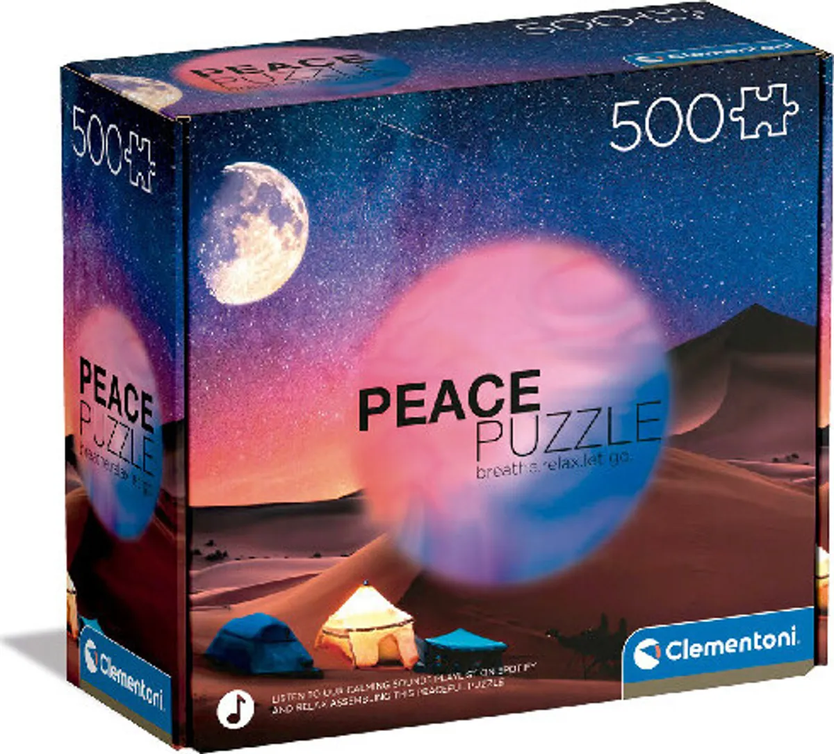 Clementoni Puslespil - Starry Night Dream - Peace - 500 Brikker