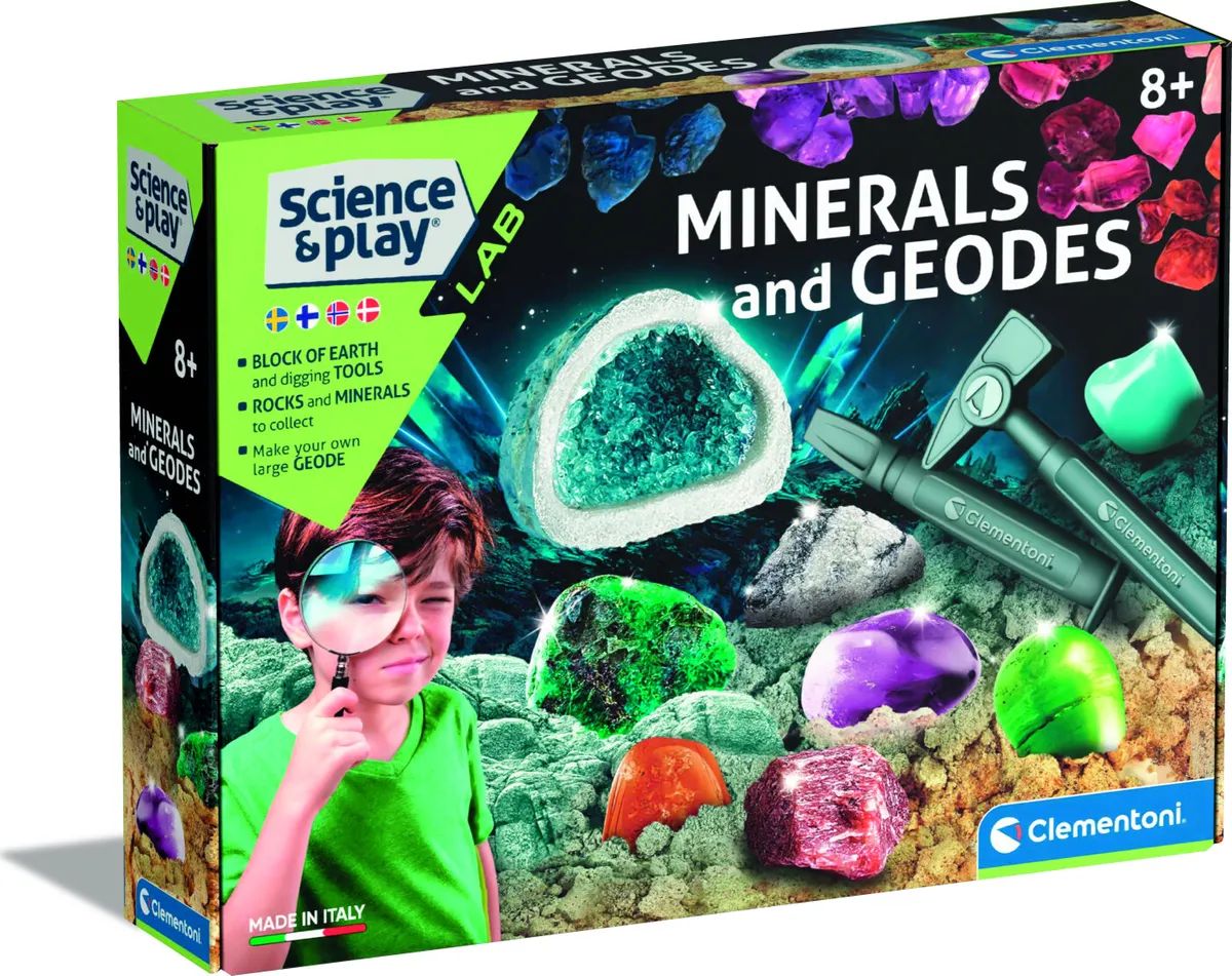 Clementoni Science & Play - Mineraler Og Geoder Videnskabssæt