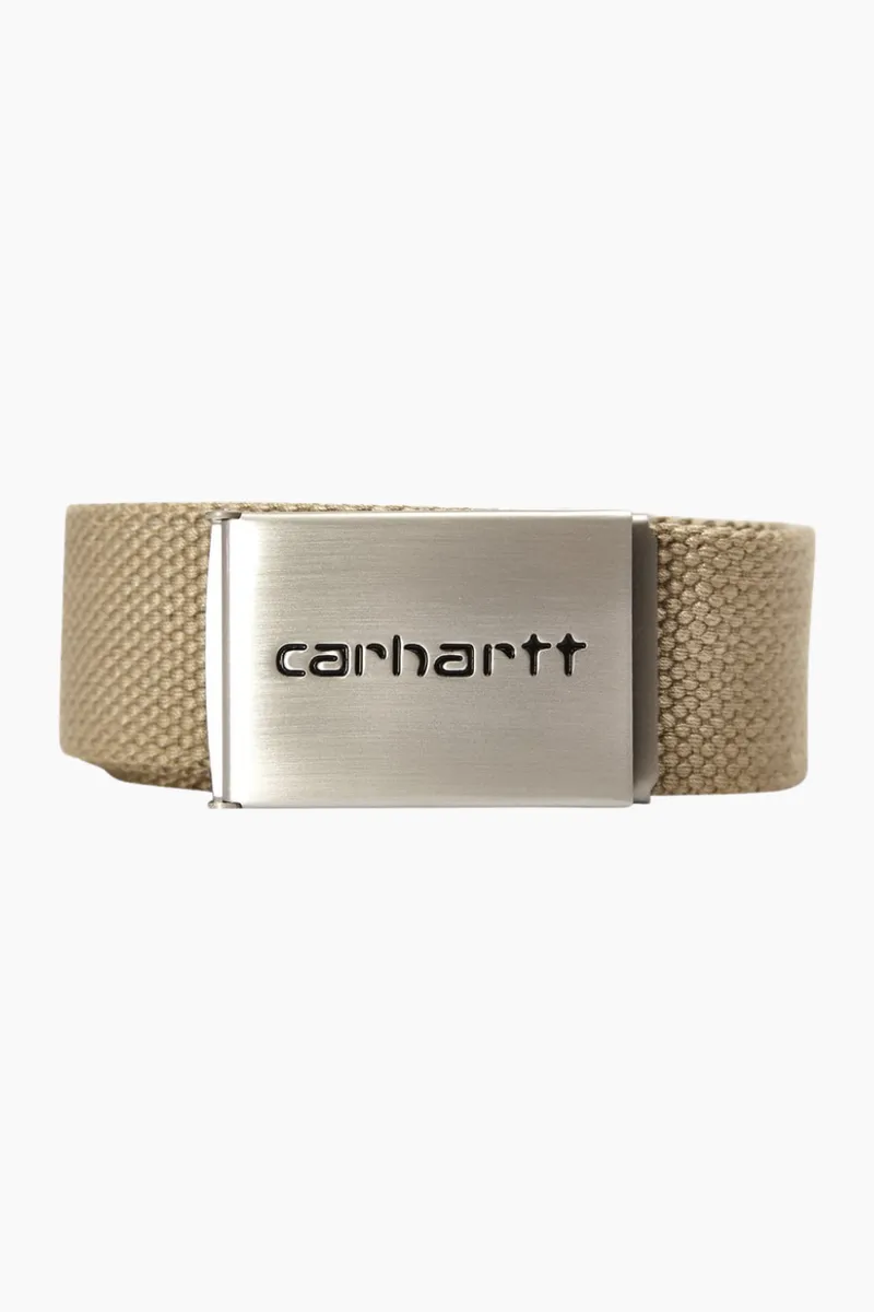 Clip Belt Chrome - Leather - Carhartt WIP - Grøn One Size