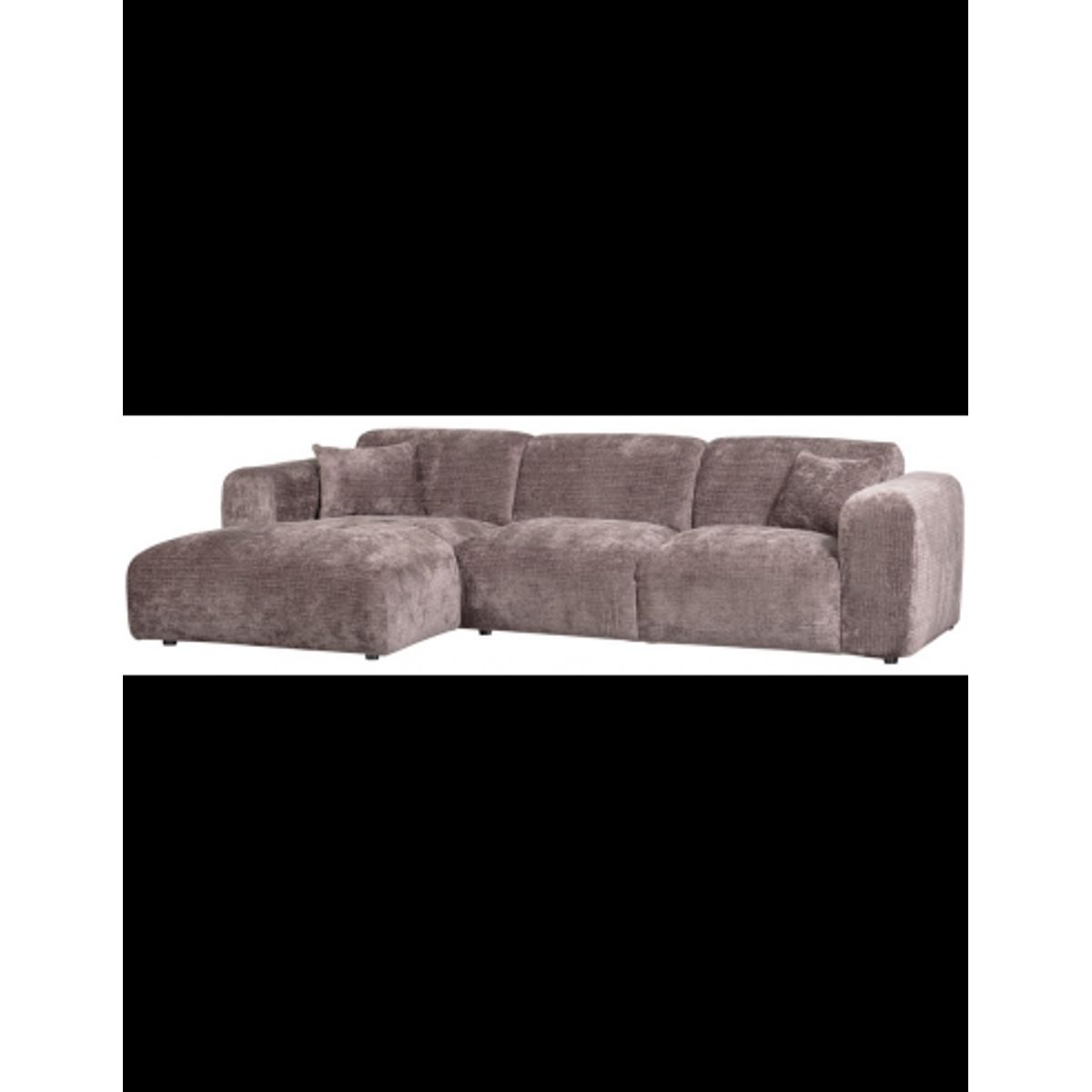 CLOUD Venstrevendt Chaiselongsofa i chenille 280 x 165 cm - Taupe