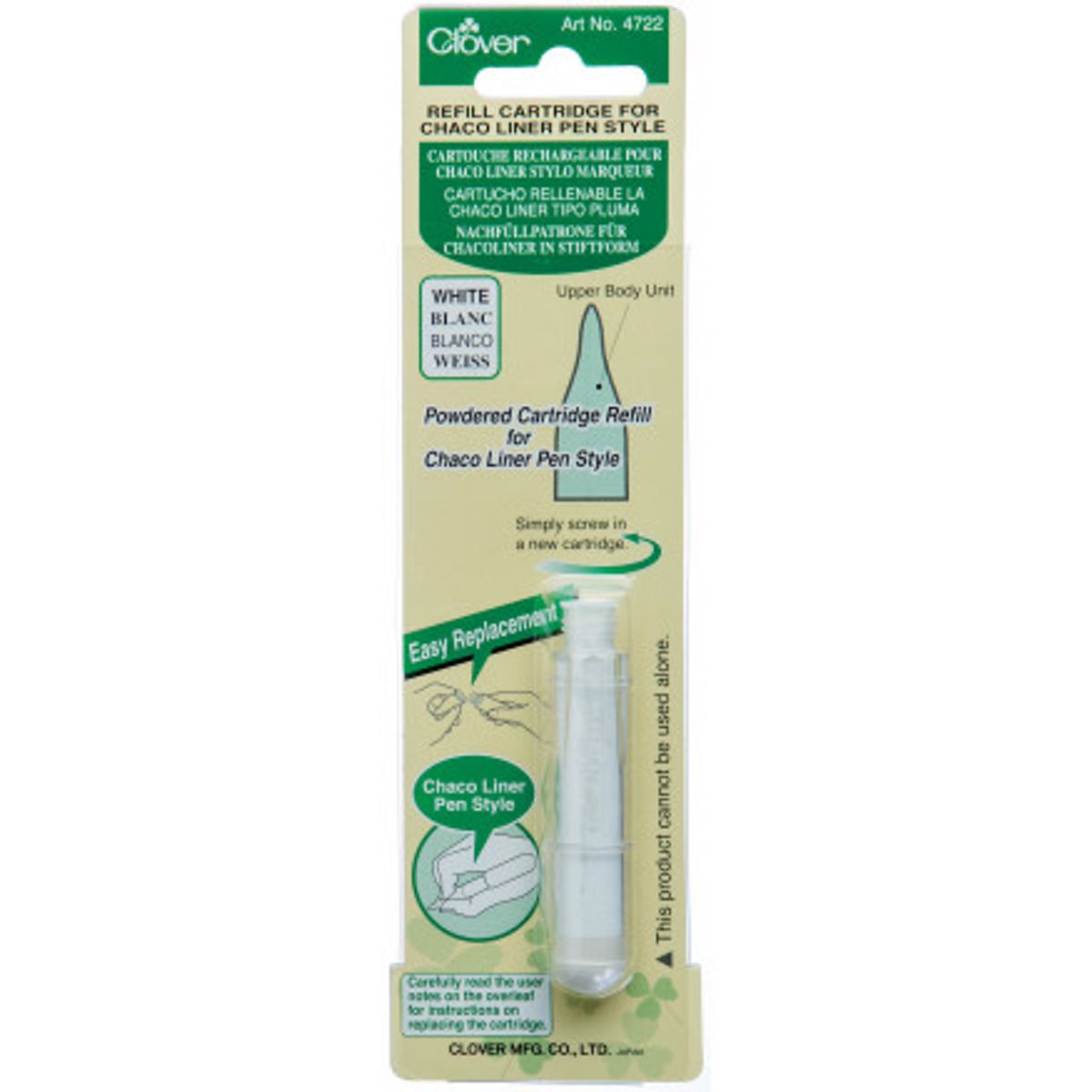 Clover Chaco Liner Pen Refill Hvid