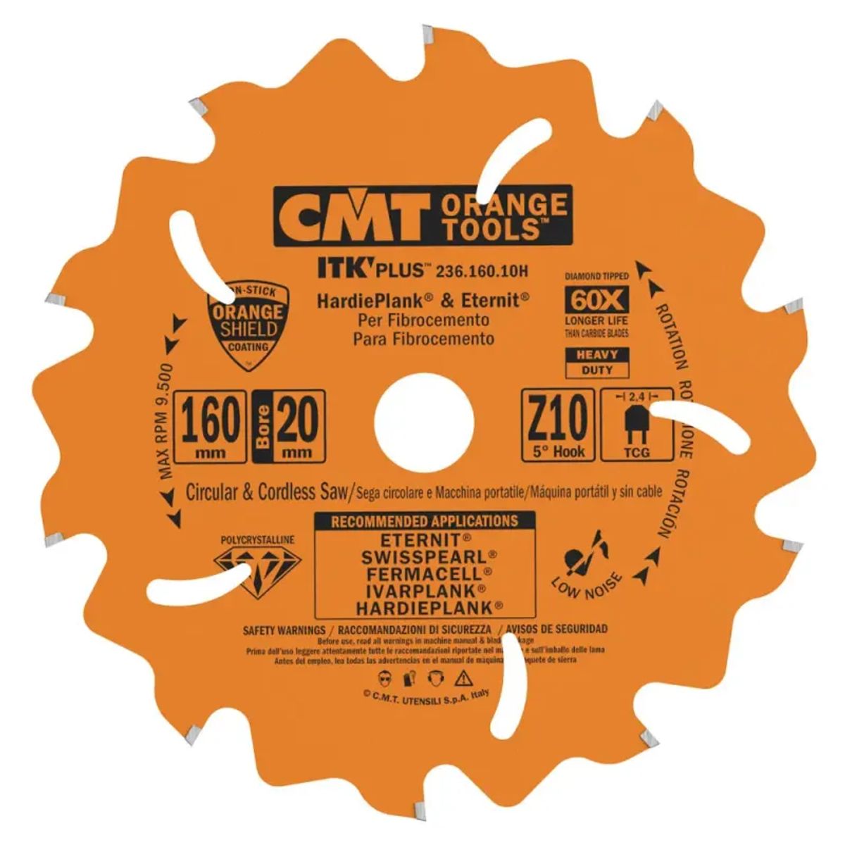 CMT PCD klinge 160x2,4x20 Z10 F - 236.160.10H