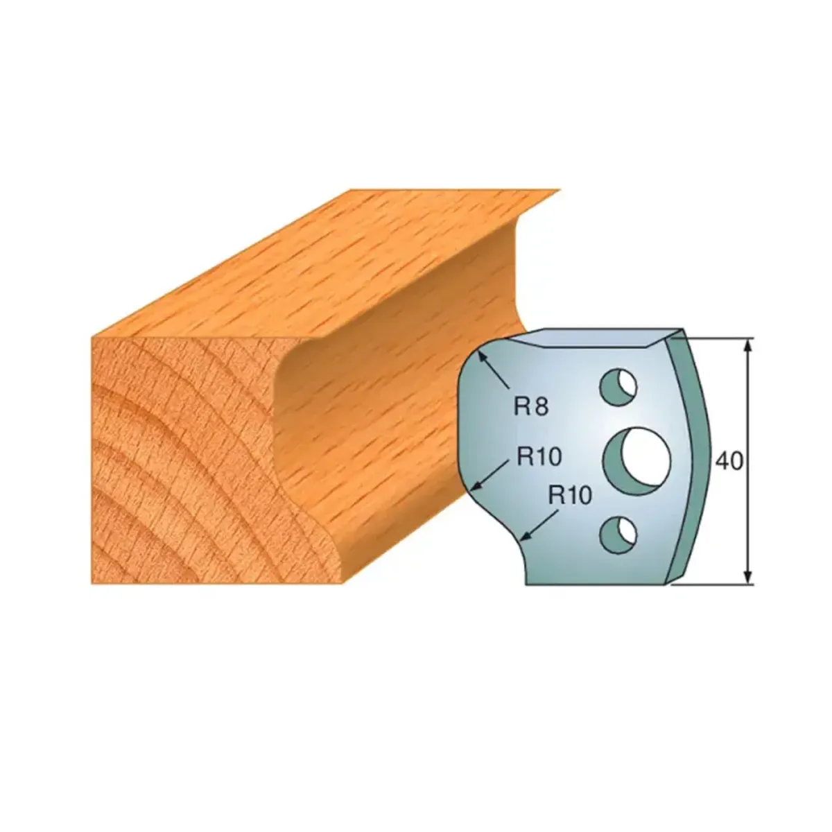 CMT Profilknive sæt 40mm nr. 49 - 690.049