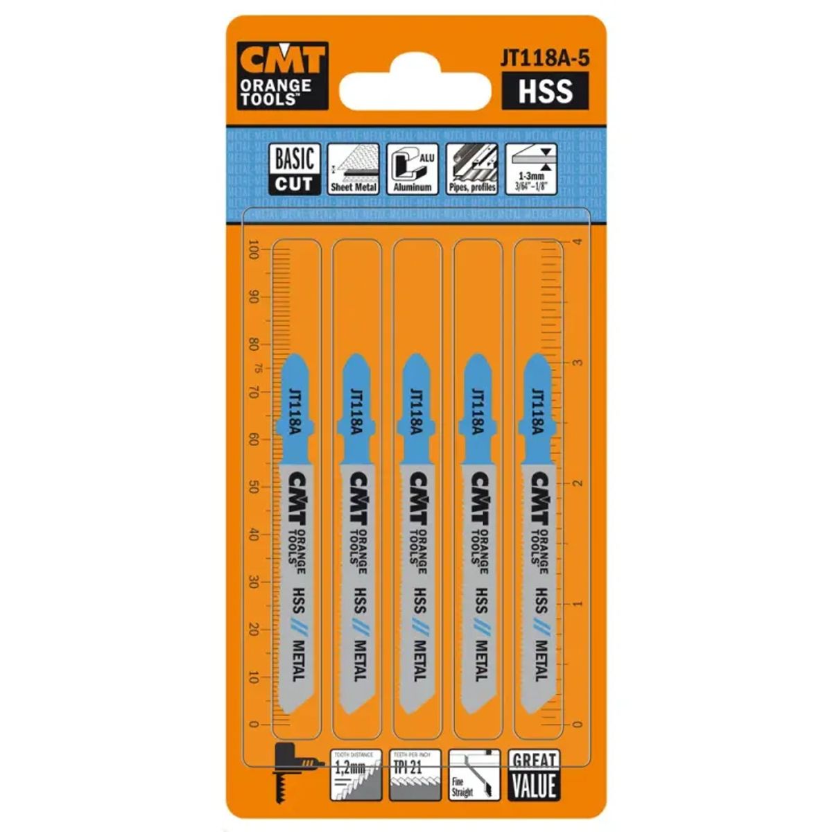 CMT Stiksavklinge 50mm HSS Metal Basic - JT118A-5